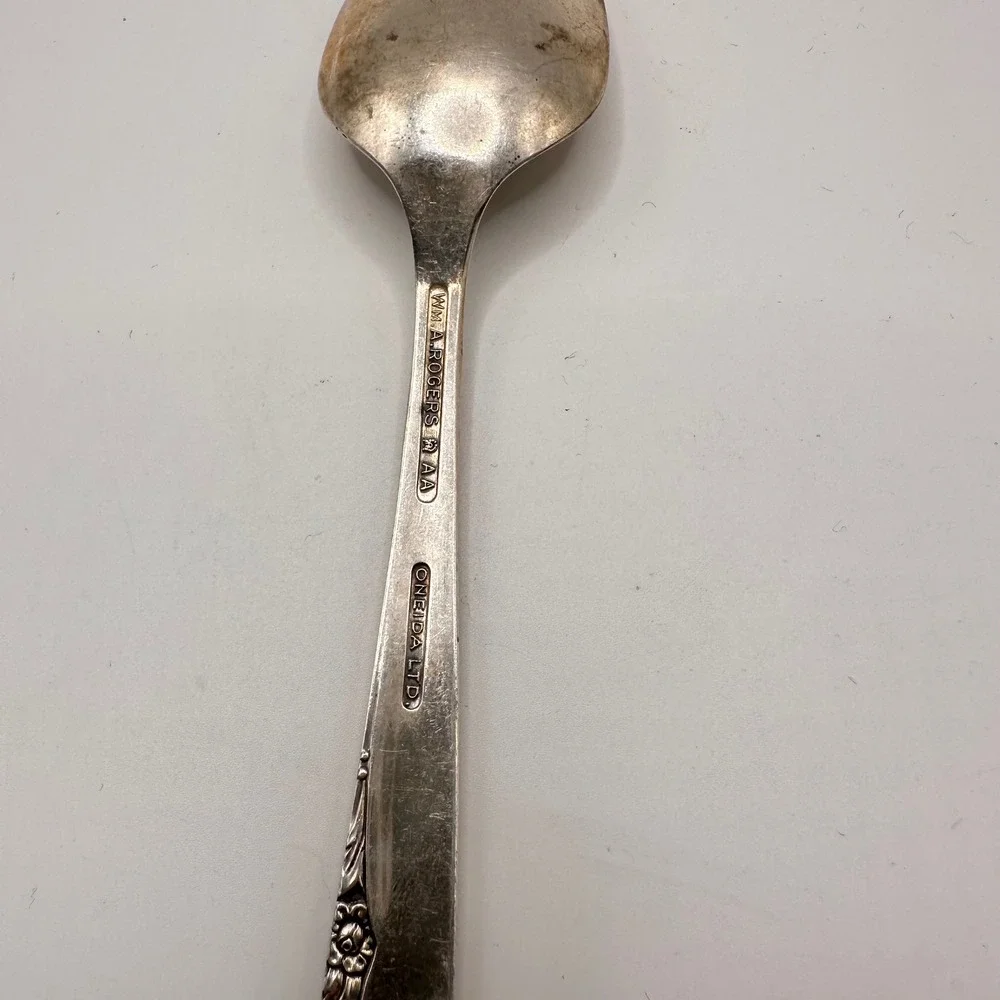 Wm A Rogers Oneida Silverplate‎ Teaspoon Gardenia BRITTANY ROSE Vintage AA